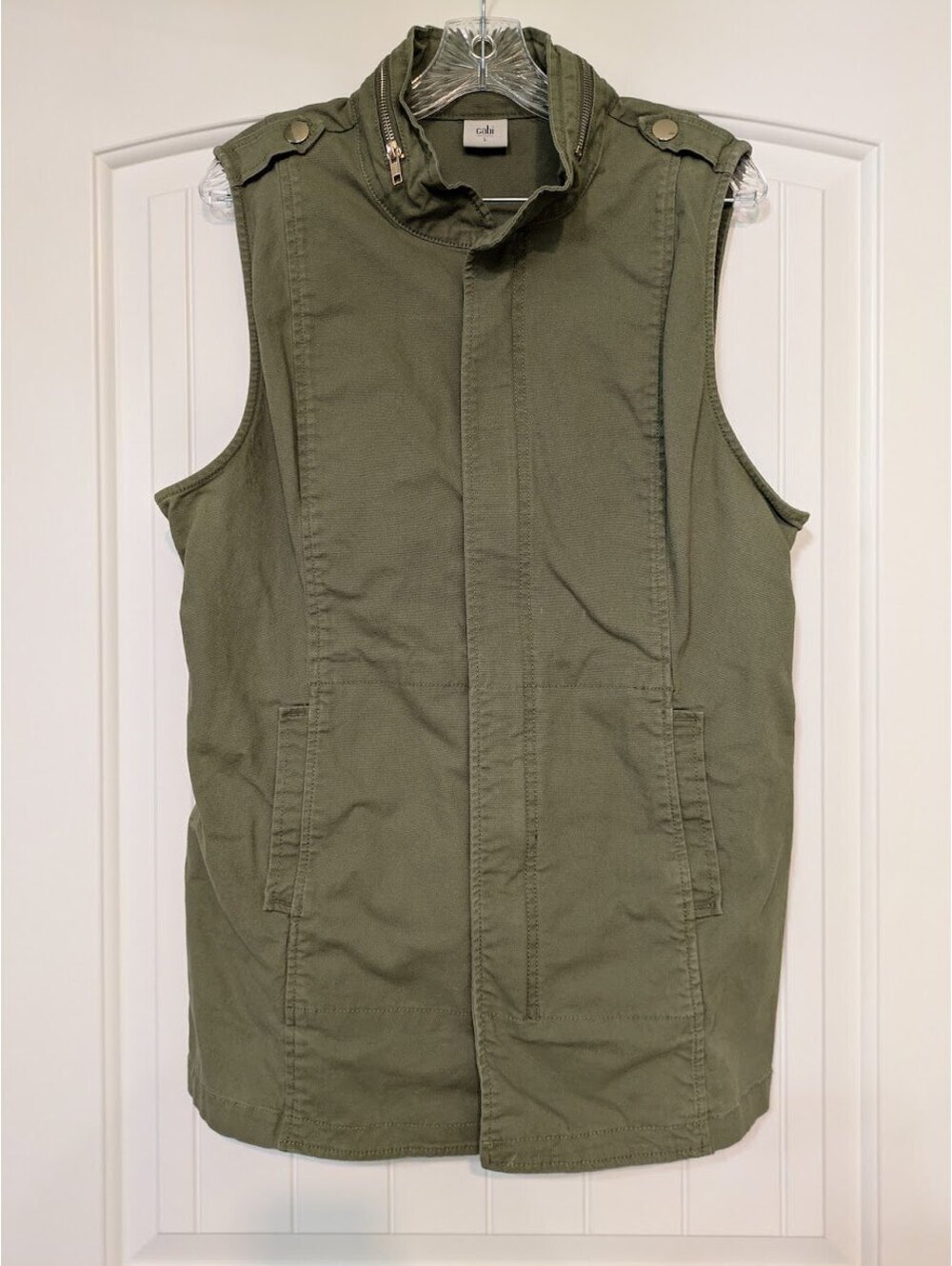 Cabi Long Safari Vest Large Olive Green – Sage Trail